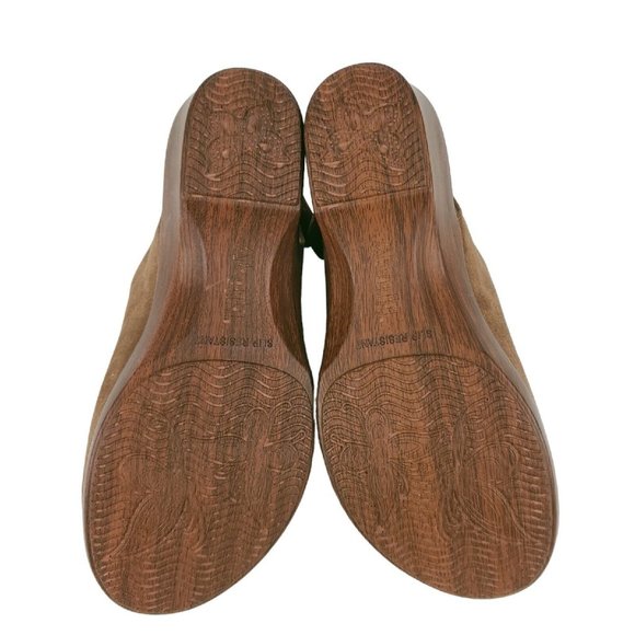 NEW ALEGRIA Rosie Tan Suede Comfort Shoes Wedge Sandals Size 38 - US 8-8.5 - Picture 9 of 12